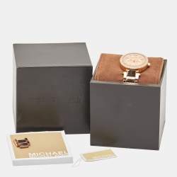 Michael Kors Champagne Rose Gold Plated Stainless Steel MK6352 Women's Wristwatch 33 mm 