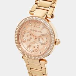Michael Kors Champagne Rose Gold Plated Stainless Steel MK6352 Women's Wristwatch 33 mm 