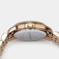 Michael Kors White Rose Gold Plated Stainless Steel Lexington MK3230 Women's Wristwatch 26 mm