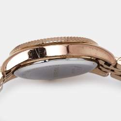 Michael Kors White Rose Gold Plated Stainless Steel Lexington MK3230 Women's Wristwatch 26 mm