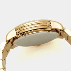 مملوكة مسبقًا Michael Kors Cooper MK5916 Silver Dial Gold Tone Stainless Steel Women's Wristwatch 40 mm