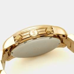 مملوكة مسبقًا Michael Kors Cooper MK5916 Silver Dial Gold Tone Stainless Steel Women's Wristwatch 40 mm