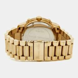 مملوكة مسبقًا Michael Kors Cooper MK5916 Silver Dial Gold Tone Stainless Steel Women's Wristwatch 40 mm