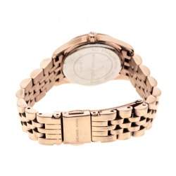 Pre Owned Michael Kors silver White Gold Plated Steel Petite Lexington Rose MK3230 Women's Wristwatch 26 mm