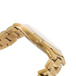 مملوكة مسبقًا Michael Kors Yellow Gold Tone Stainless Steel Slim Runway MK3590 Women's Wristwatch 42 mm