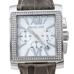 Pre Owned Michael Kors MOP Stainless Steel Uptown Glam Gia MK5674 Women's Wristwatch 37 mm