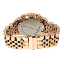 Pre Owned Michael Kors Rose Gold Plated Stainless Steel Lexington MK5569 Women's Wristwatch 38 mm
