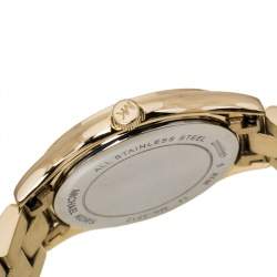 Michael Kors Champagne Yellow Gold Tone Slim Runway MK3512 Women's Wristwatch 32mm