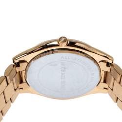 Michael Kors Brown Rose Gold Plated Steel Runway MK3181 Women's Wristwatch 42 mm