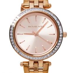 مملوكة مسبقًا ساعة يد نسائية مايكل كورس  "ميني دارسي إم كيه3366" ستانلس ستيل ذهبي وردي اللون 33 مم
