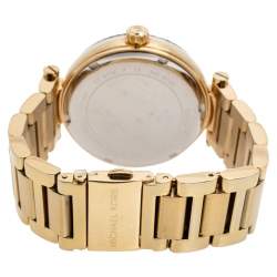 مملوكة مسبقًا ساعة يد نسائية مايكل كورس "سكايلر إم كيه6065" ستانلس ستيل مطلي ذهب أصفر خضراء 41 مم