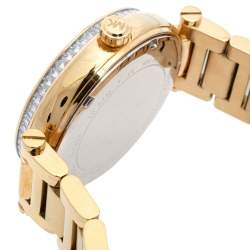 مملوكة مسبقًا ساعة يد نسائية مايكل كورس "سكايلر إم كيه6065" ستانلس ستيل مطلي ذهب أصفر خضراء 41 مم