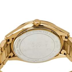 مملوكة مسبقًا Michael Kors Gold Tone Crystal Pavé MK3719 Lauryn Women's Wristwatch 38 MM