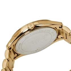 مملوكة مسبقًا Michael Kors Gold Tone Crystal Pavé MK3719 Lauryn Women's Wristwatch 38 MM