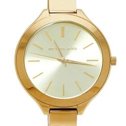 Pre Owned ساعة يد نسائية مايكل كورس رانواي أم كيه3275 ستانلس ستيل لون ذهبي 42مم