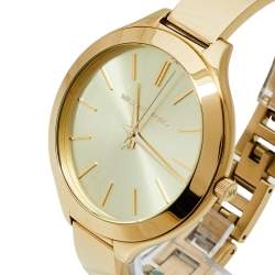 Pre Owned ساعة يد نسائية مايكل كورس رانواي أم كيه3275 ستانلس ستيل لون ذهبي 42مم