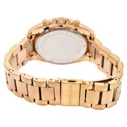 Pre Owned Michael Kors Rose Gold Tone Stainless Steel Blair Chronograph MK5263 Women's Wristwatch 39 mm