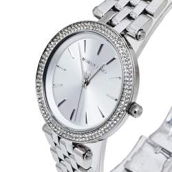 مملوكة مسبقًا Michael Kors Silver Stainless Steel Mini Darci MK3429A Women's Wristwatch 33 mm