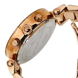 Pre Owned Michael Kors Mother of Pearl Rose Gold Tone Stainless Steel Parker MK5491 Women's Wristwatch 39 mm
