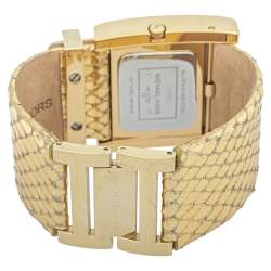 مملوكة مسبقًا Michael Kors Yellow Gold Plated Stainless Steel MK2133 Women's Wristwatch 38 mm