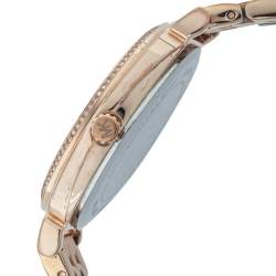 Pre Owned Michael Kors Mother Of Pearl Rose Gold Tone Stainless Steel MK3643 Women's Wristwatch 33mm