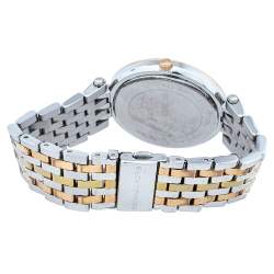 Pre Owned Michael Kors Silver Three Tone Stainless Steel Darci Pavé MK3203 Women's Wristwatch 39mm
