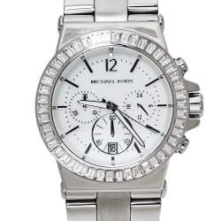 مملوكة مسبقًا Michael Kors White Stainless Steel Dylan MK5411 Women's Wristwatch 42 mm