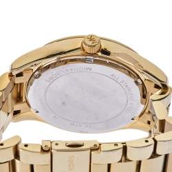 Pre Owned ساعة يد نسائية مايكل كورس لايتون أم كيه5959 ستانلس ستيل لون ذهب أصفر 43 مم