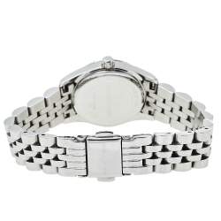 Pre Owned Michael Kors Silver Stainless Steel Lexington MK3228 Women's Wristwatch 26 mm