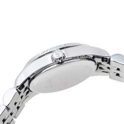 Pre Owned Michael Kors Silver Stainless Steel Lexington MK3228 Women's Wristwatch 26 mm