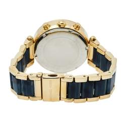 Pre Owned Michael Kors Champagne Gold Plated Stainless Steel Parker MK6238 Women's Wristwatch 39 mm