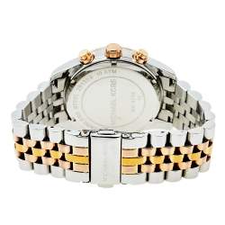 Pre Owned Michael Kors Silver Tri-Tone Stainless Steel Lexington MK5735 Women's Wristwatch 38 mm