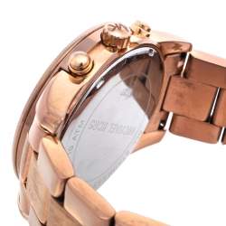 Pre Owned Michael Kors Rose Gold Tone Stainless Steel Mercer MK5727 Women's Wristwatch 41.5 mm