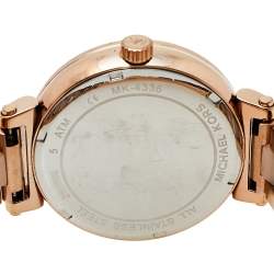 Pre Owned Michael Kors Rose Gold Tone Stainless Steel Sofie MK4336 Women's Wristwatch 36 mm