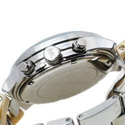 Pre Owned Michael Kors Silver Stainless Steel & Acrylic Chain Runway MK4263 Women's Wristwatch 38 mm