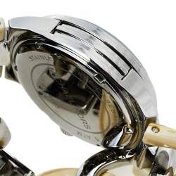 Pre Owned Michael Kors Silver Stainless Steel & Acrylic Chain Runway MK4263 Women's Wristwatch 38 mm