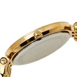 Pre Owned Michael Kors Pink Gold Tone Stainless Steel Darci MK3507 Women's Wristwatch 39 mm