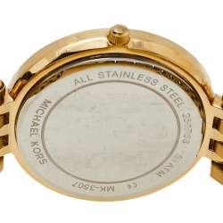 Pre Owned Michael Kors Pink Gold Tone Stainless Steel Darci MK3507 Women's Wristwatch 39 mm