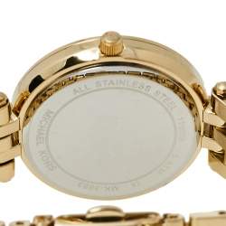 Pre Owned Michael Kors Garnet MOP Gold Tone Stainless Steel MK3583 Darci Quartz Women's Wristwatch 33 MM