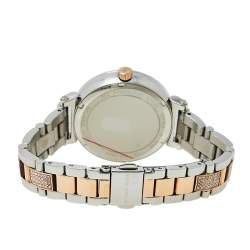 Pre Owned ساعة يد نسائية مايكل كورس أم كيه3880 صوفي ستانلس ستيل مطلي ذهب فضي 36 مم