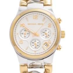 Pre Owned ساعة يد نسائية مايكل كورس أم كيه3199 سلسلة ملتفة ستانلس ستيل لونين فضي 38 مم