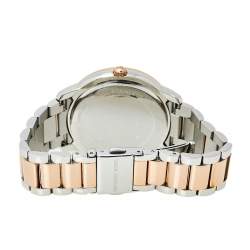 Pre Owned Michael Kors Mother of Pearl Two-Tone Stainless Steel Madelyn MK6288 Women's Wristwatch 40 mm