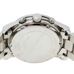 Pre Owned ساعة يد نسائية مايكل كورس ران واي غليتز MK5825 ستانلس ستيل فضية 38 مم 