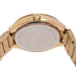 Pre Owned Michael Kors Mother of Pearl Gold Tone Stainless Steel Kerry MK3312 Women's Wristwatch 37 mm