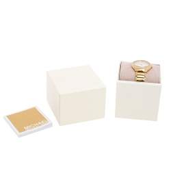 Pre Owned Michael Kors Mother of Pearl Gold Tone Stainless Steel Kerry MK3312 Women's Wristwatch 37 mm