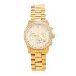 Michael Kors Yellow Gold Tone Stainless Steel Runway Limited Edition MK5662 Women's Wristwatch 38 mm