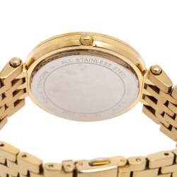 Pre Owned Michael Kors Yellow Gold Tone Stainless Steel Darci MK3398 Women's Wristwatch 39 mm