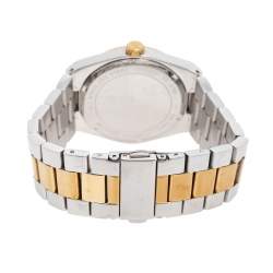 Pre Owned Michael Kors Blue Two-Tone Stainless Steel Channing MK5893 Women's Wristwatch 38 mm