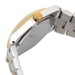 Pre Owned Michael Kors Blue Two-Tone Stainless Steel Channing MK5893 Women's Wristwatch 38 mm