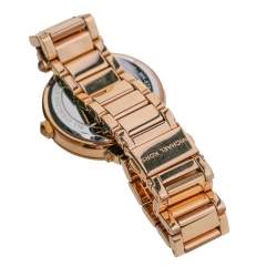 Pre Owned Michael Kors Silver Rose Gold Tone Stainless Steel Parker MK5781 Women's Wristwatch 38 mm